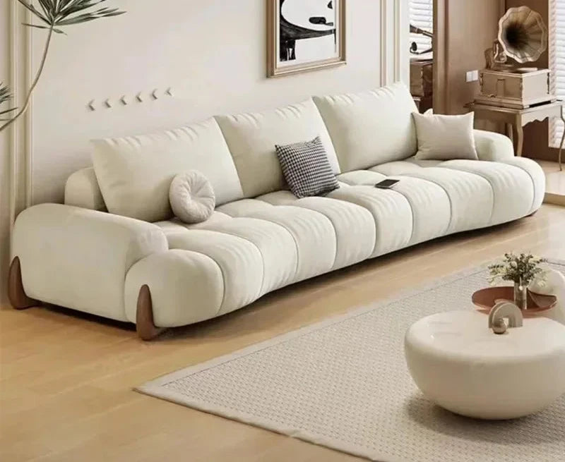 Athena Modern Leather Grand Sofa