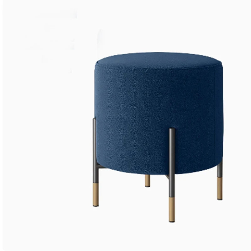 Athena Scandinavia Round Stool - Designer Velvet Ottoman
