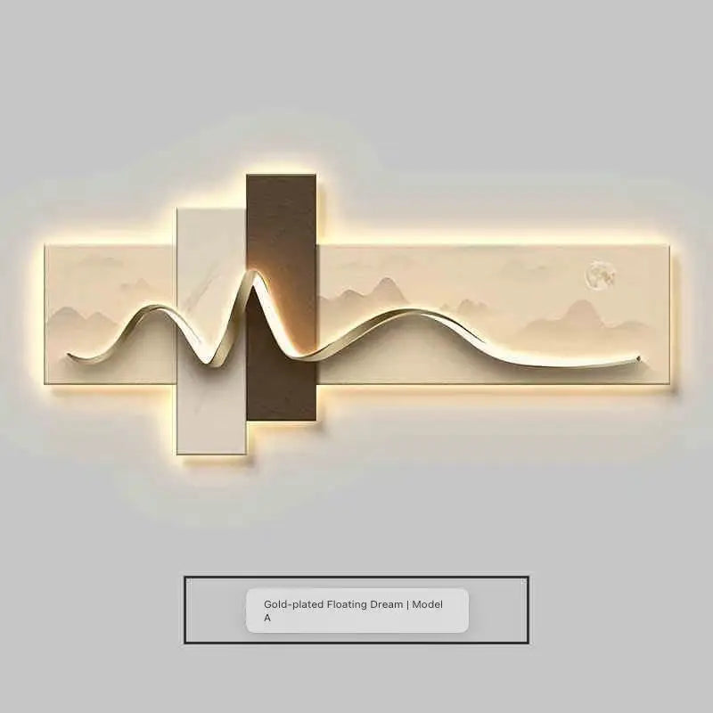 Maison Geometric Wall Lamp - Designer Wood Lighting with Remote Control