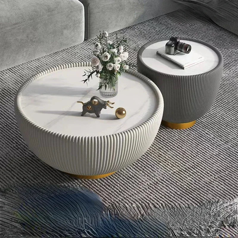 Modern Minimalist Round Coffee Table - Designer Living Room Furniture