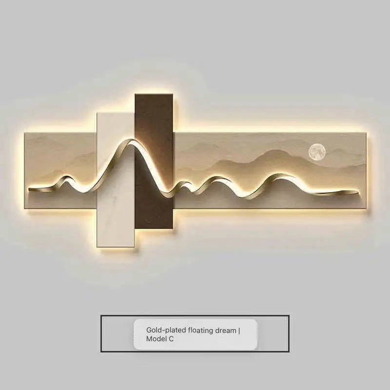 Maison Geometric Wall Lamp - Designer Wood Lighting with Remote Control