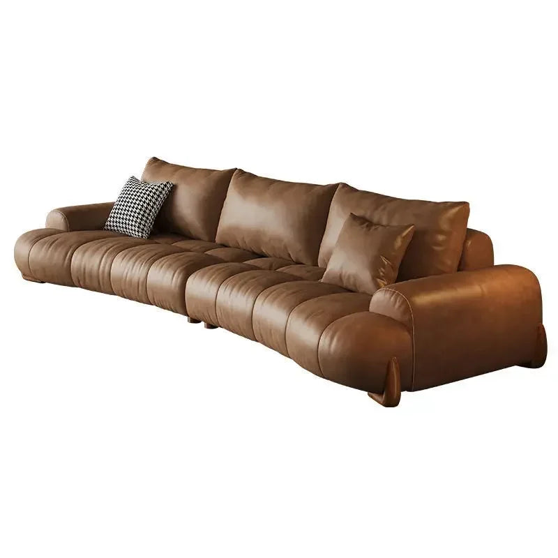 Athena Modern Leather Grand Sofa