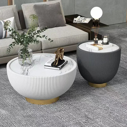 Modern Minimalist Round Coffee Table - Designer Living Room Furniture