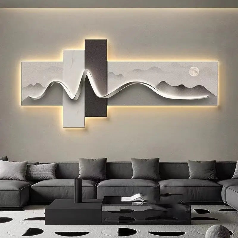 Maison Geometric Wall Lamp - Designer Wood Lighting with Remote Control