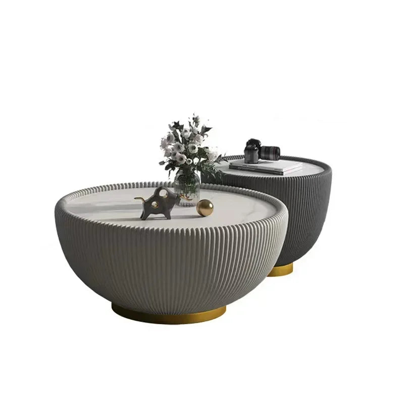 Modern Minimalist Round Coffee Table - Designer Living Room Furniture